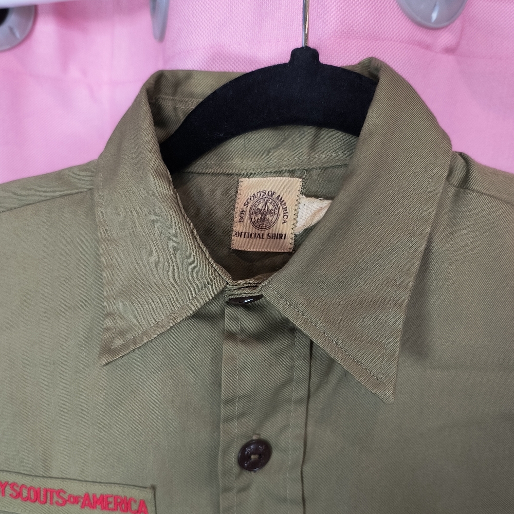 VINTAGE Boy Scouts Of America Shirt Boys Size Small Button Up 60s - Picture 5 of 10